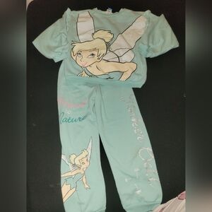 Disney. Girls Tinker Bell sweat set. Size 6x! Like new!